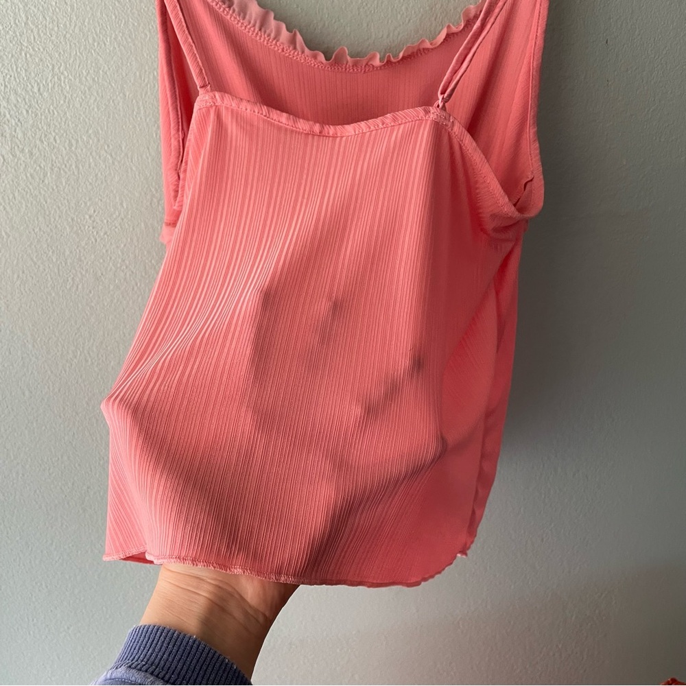 ♦️5/$15♦️ Secret Treasures | Coral Pink Cami Pajama Top - Picture 5 of 8